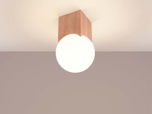 Miniaturka 2 - Włączony plafon sufitowy z ciepłym światłem i drewnianą bazą