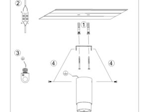 Miniaturka 6 - Instrukcja montażu spotu natynkowego cylindrycznego czarno-chromowanego