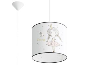 Miniaturka 10 - Mała lampa wisząca dziecięca biała z baletnicą 30 cm