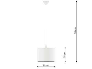 Miniaturka 3 - Wymiary lampy dziecięcej wiszącej średnica 30 cm wysokość 25 cm