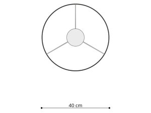 Miniaturka 4 - Lampa wisząca dla dzieci schemat widoku od dołu 40 cm