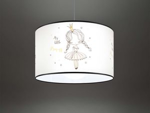 Miniaturka 2 - Włączona lampa wisząca z motywem księżniczki rozświetlająca pokój