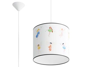 Miniaturka 10 - Mała lampa wisząca z białym abażurem w bajkowe wróżki