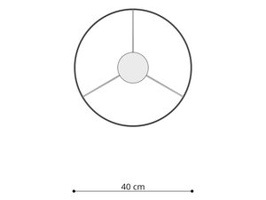 Miniaturka 4 - Okrągły stelaż lampy wiszącej o średnicy 40 cm z góry