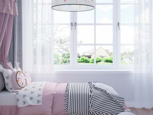 Miniaturka 7 - Wisząca lampa dziecięca z baletnicami w jasnej sypialni dziewczynki