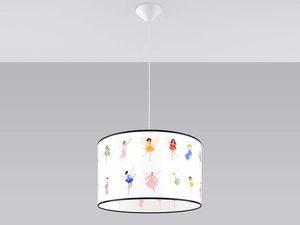 Miniaturka 2 - Biała lampa sufitowa do pokoju dziecka z motywem wróżek baletnic