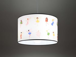 Miniaturka 3 - Dziecięca lampa wisząca z abażurem ze skrzydlatymi wróżkami świecąca