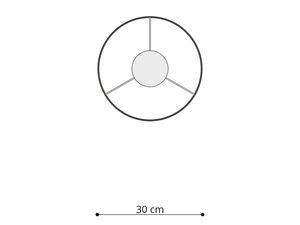 Miniaturka 5 - Okrągły abażur lampy wiszącej widok od dołu z wymiarami