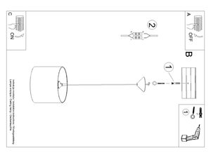 Miniaturka 4 - Instrukcja montażu lampy sufitowej z abażurem cylindrycznym