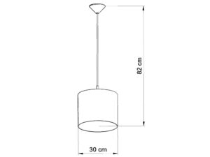 Miniaturka 5 - Lampa wisząca piłkarska z cylindrycznym abażurem na szarym tle