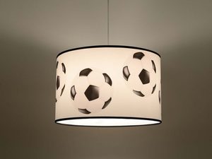 Miniaturka 2 - Świecąca lampa wisząca z abażurem w piłki nożne