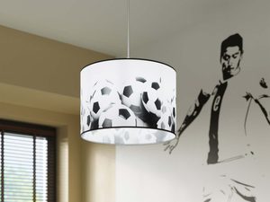 Miniaturka 6 - Sufitowa lampa z wzorem piłek nożnych w stylizacji młodzieżowej sypialni