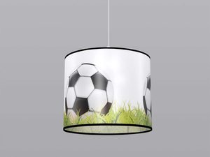 Miniaturka 1 - Lampa sufitowa wisząca z wzorem piłki nożnej na białym tle