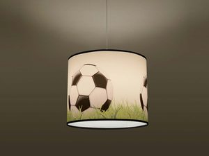 Miniaturka 2 - Rozświetlona lampa wisząca z piłkarskim abażurem ciepłe światło
