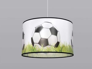 Miniaturka 1 - Wisząca lampa dziecięca z piłkarskim wzorem abażura biało-czarna