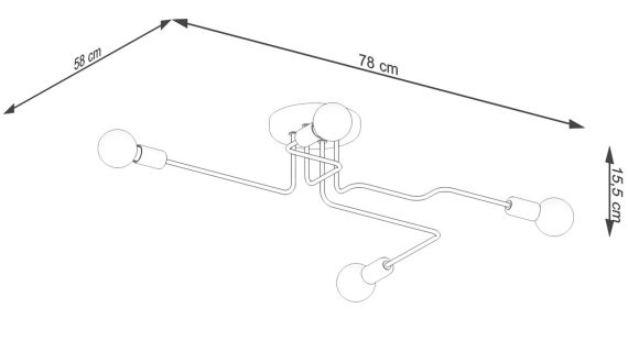 Miniaturka 3 - Żyrandol VECTIS 4 biały