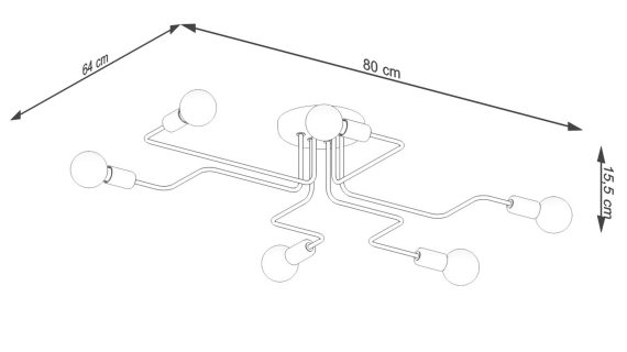 Miniaturka 4 - Żyrandol VECTIS 6 biały