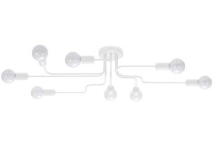 Miniaturka 9 - Lampa sufitowa biała dziesięcioramienna o nowoczesnym designie