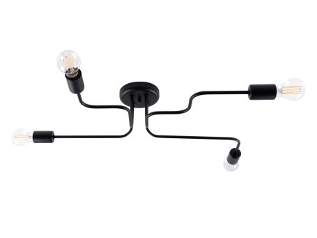 Żyrandol VECTIS 4 czarny