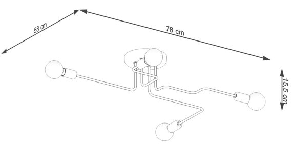 Miniaturka 9 - Żyrandol VECTIS 4 czarny