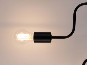 Miniaturka 9 - Pojedyncza oprawa z żarówką filamentową lampy industrialnej czarnej