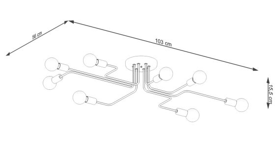 Miniaturka 9 - Żyrandol VECTIS 8 czarny