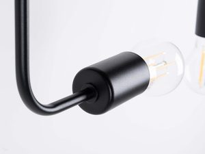 Miniaturka 6 - Detal ramienia z żarówką filamentową lampy industrialnej czarnej