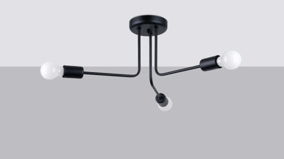 Miniaturka 1 - Żyrandol NORVIA 3 czarny