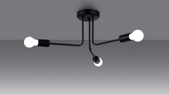 Miniaturka 2 - Żyrandol NORVIA 3 czarny