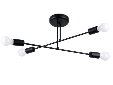 Żyrandol NORVIA 4 czarny