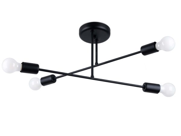 Żyrandol NORVIA 4 czarny