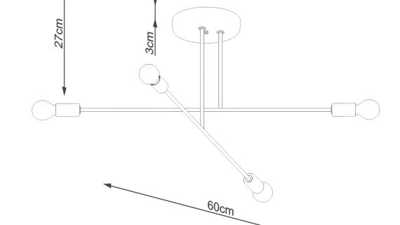 Miniaturka 4 - Żyrandol NORVIA 4 czarny