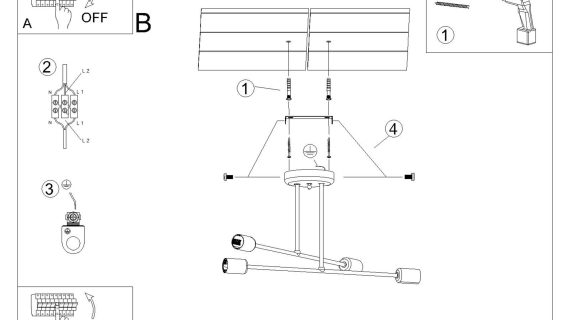 Miniaturka 5 - Żyrandol NORVIA 4 czarny
