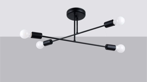 Miniaturka 1 - Żyrandol NORVIA 4 czarny