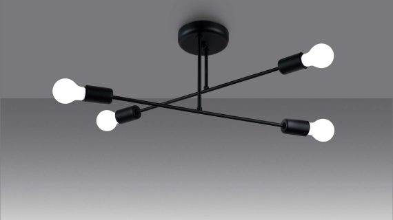 Miniaturka 2 - Żyrandol NORVIA 4 czarny