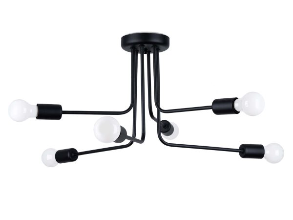 Żyrandol NORVIA 6 czarny