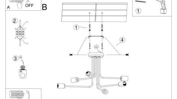 Miniaturka 5 - Żyrandol NORVIA 6 czarny