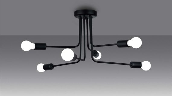 Miniaturka 2 - Żyrandol NORVIA 6 czarny