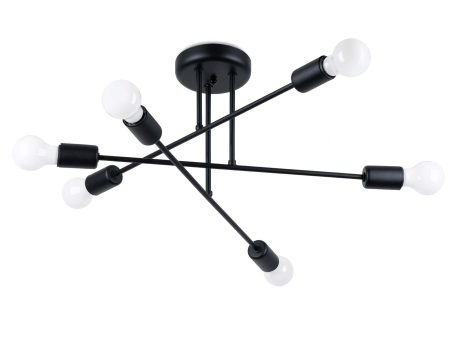 Żyrandol NORVIA 6R czarny