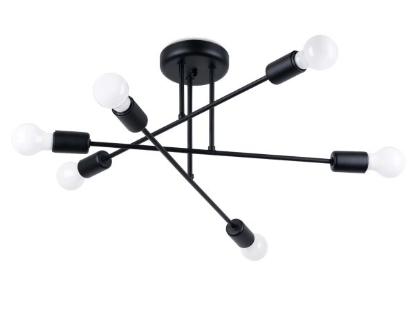 Żyrandol NORVIA 6R czarny