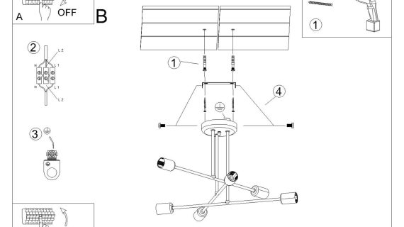 Miniaturka 5 - Żyrandol NORVIA 6R czarny