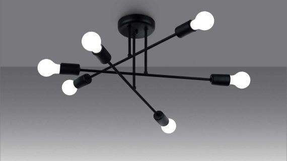 Miniaturka 2 - Żyrandol NORVIA 6R czarny