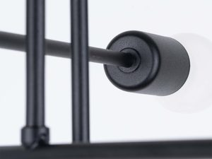 Miniaturka 3 - Detal czarnej oprawki żarówki lampy sufitowej industrialnej