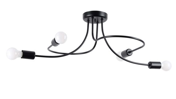 Miniaturka 1 - Żyrandol LEVOR 4 czarny