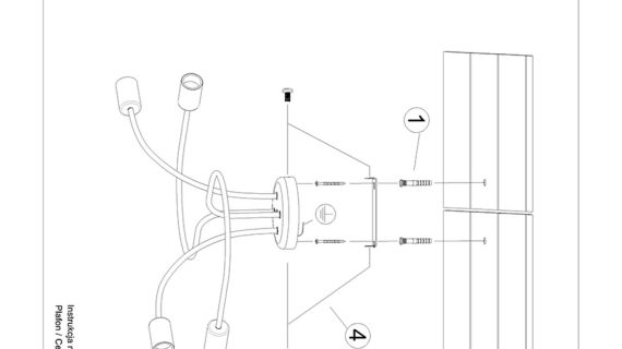 Miniaturka 6 - Żyrandol LEVOR 4 czarny