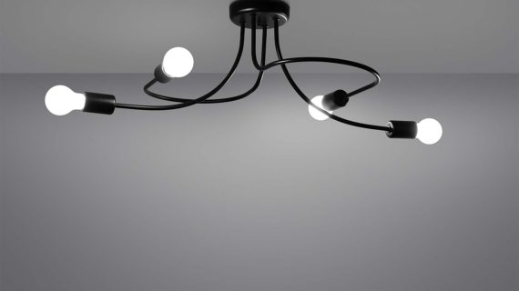 Miniaturka 3 - Żyrandol LEVOR 4 czarny