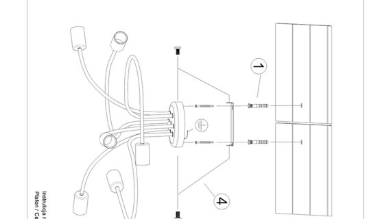 Miniaturka 5 - Żyrandol LEVOR 6 czarny