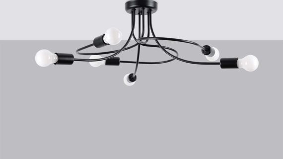 Miniaturka 1 - Żyrandol LEVOR 6 czarny