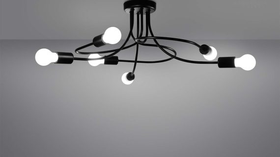 Miniaturka 2 - Żyrandol LEVOR 6 czarny