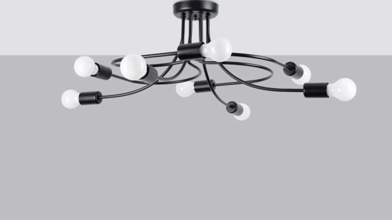 Miniaturka 1 - Żyrandol LEVOR 8 czarny